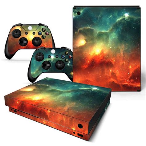 Xbox One X Console Skin Decal Sticker Sky Galaxy 2 Controller Custom