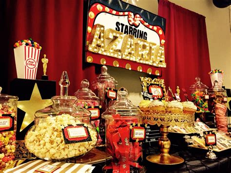 Hollywood Theme Candy Table Designed By Glam Candy Buffets Hollywood