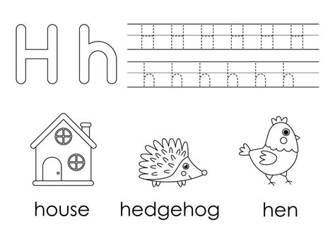 Learning English Alphabet For Kids Letter H Coloring Book 8813570