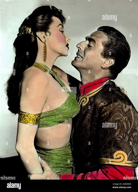 mari blanchard and victor mature film the veils of bagdad 1956 characters selima and antar 07