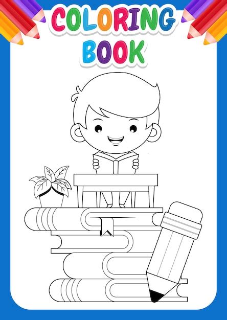 Livre De Coloriage Pour Les Enfants Livre De Lecture Happy Boy Sur
