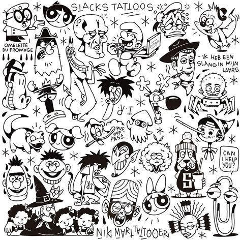 top more than 73 90s cartoon tattoo flash latest in eteachers