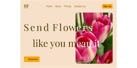 flower website front page figma