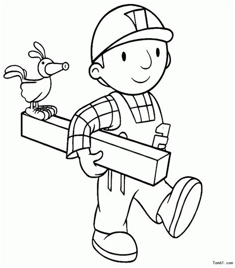 How To Draw Bob The Builder Stick Figure Childrens Paintings