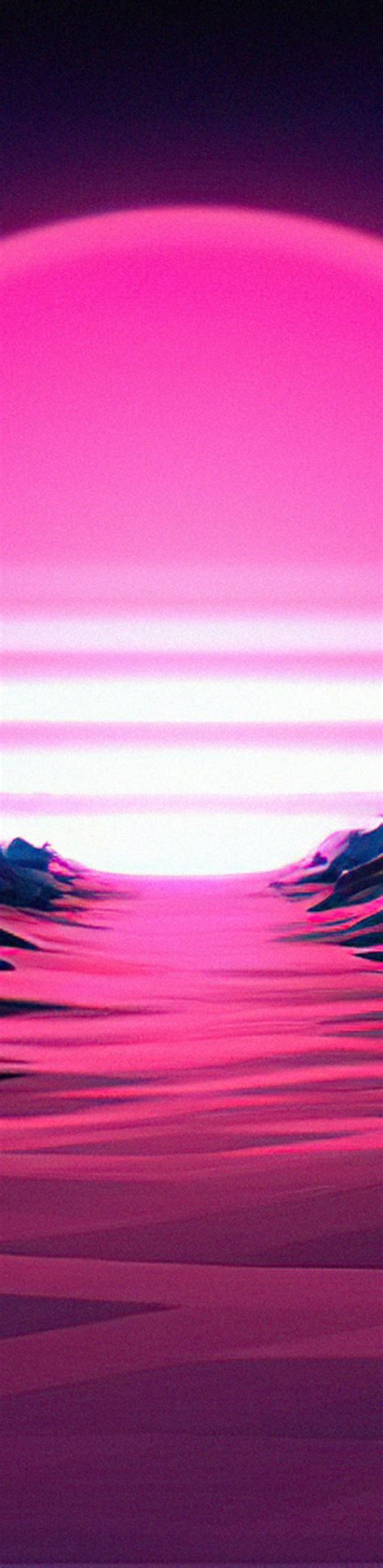 500x2048 Resolution Purple Sunrise 4k Vaporwave 500x2048 Resolution