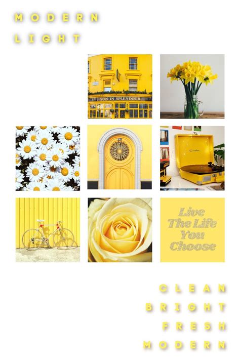 Yellow Wall Collage Kit 50 Pcs Aesthetic Room Decor Sunshine Etsy