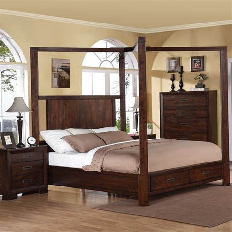 Queen Canopy Bed Set Home Furniture Design