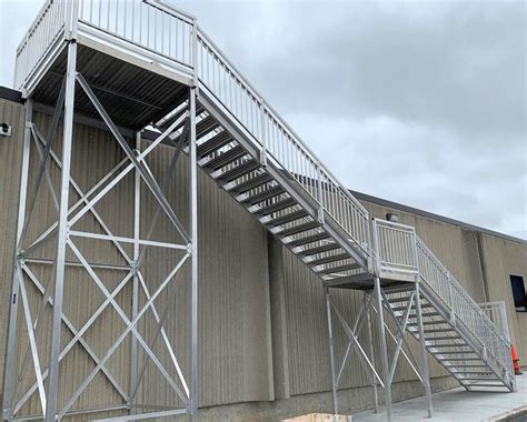 Daiya Warehouse Stairs With Exterior Stairs Steel Tread Steel Railing
