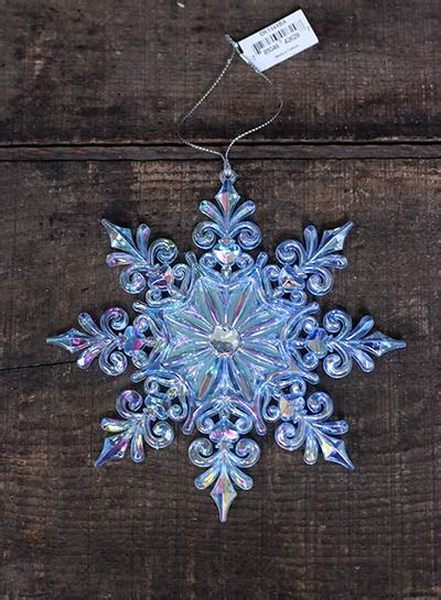 Iridescentblue Snowflake Ornament The Weed Patch