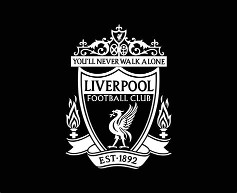 Liverpool Club Logo White Symbol Premier League Football Abstract