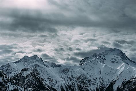 Hd Wallpaper Photo Of Snow Coated Mountain Landscape Photography Of