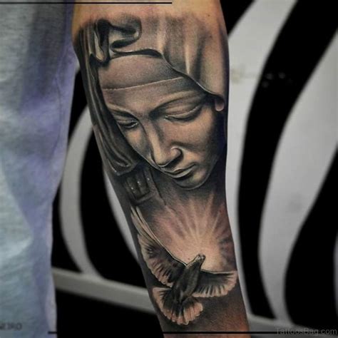 53 Adorable Virgin Mary Shoulder Tattoos Tattoo Designs