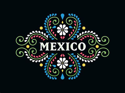 Mexican Folk Pattern With Images Folk Pattern Emblem Logo