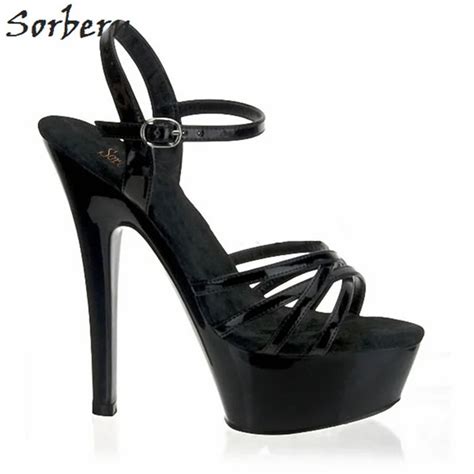 Sorbern Sexy High Heel 15cm Size 45 Womens High Heel Shoes Summer Platform Heels Gothic Sandal