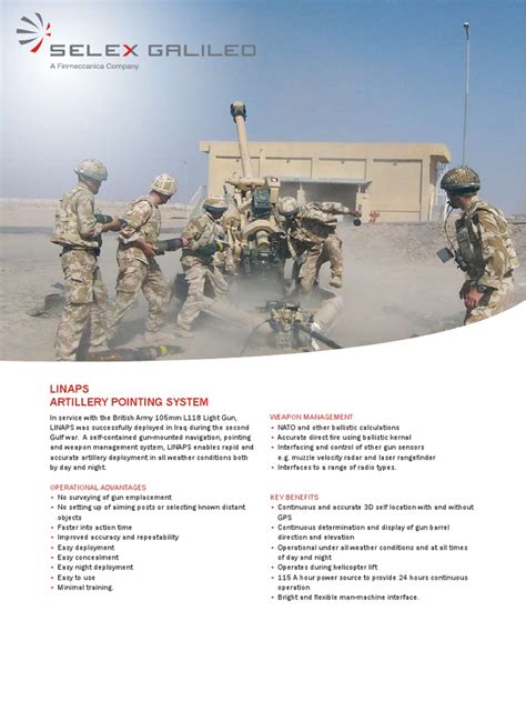Linaps Artillery Pointing System Weapon Management Pdf Inertial