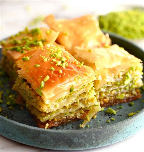 Turkish Pistachio Baklava Recipe Chefjar