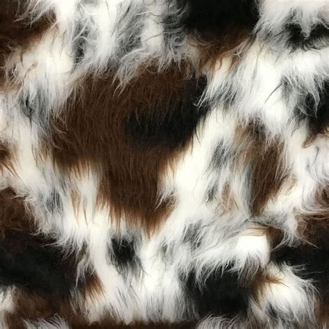 Product Page Fur Fabrics Black And Brown Faux Fur Fabric