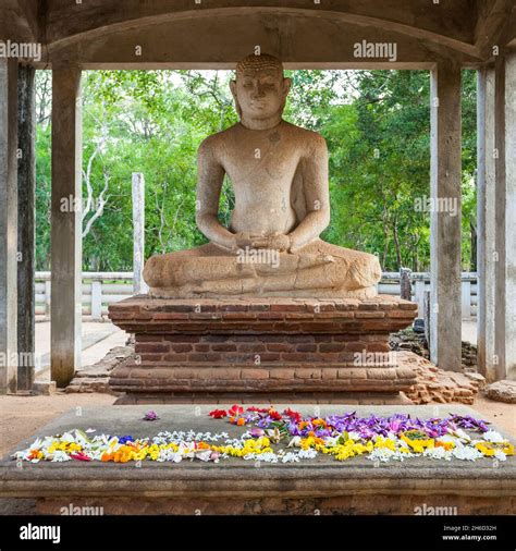 The Samadhi Buddha Statue At Mahamevnawa Park In Anuradhapura Sri