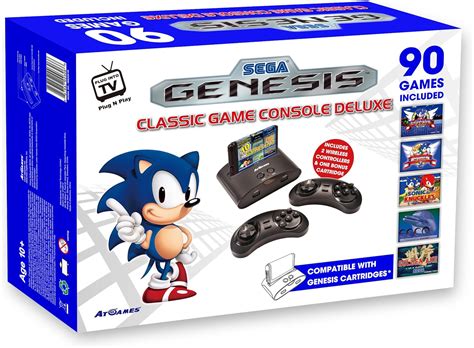Amazon Com Atgames Sega Genesis Classic Game Console Deluxe Version Video Games