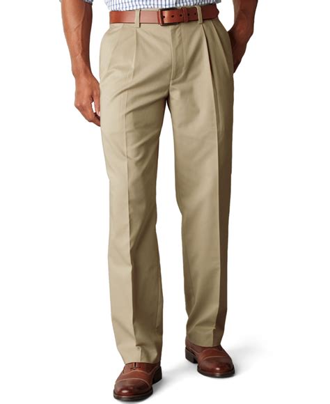 Dockers Easy Khaki Classic Fit Big And Tall Pleated Pants In Beige For