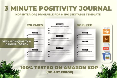 Minute Positivity Journal Kdp Interior