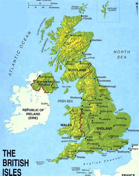 Great Britain Physical Map