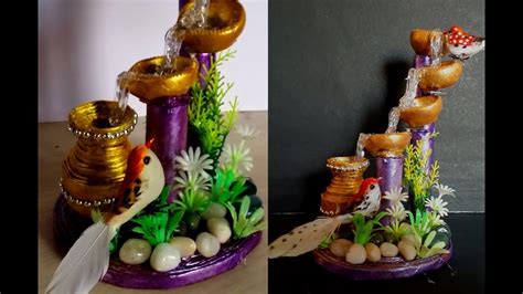 How To Make Artificial Waterfall Showpiece With Waste Meterials Hot