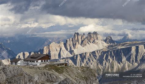The Dolomites In The Veneto Rifugio Lagazuoi In The Foreground Croda