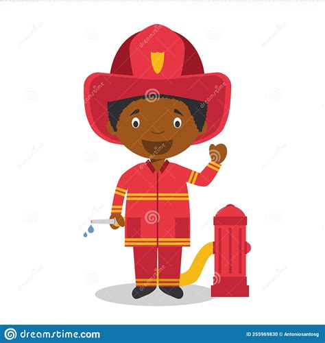 Cute Cartoon Vector Illustration Of A Black Or African American Male
