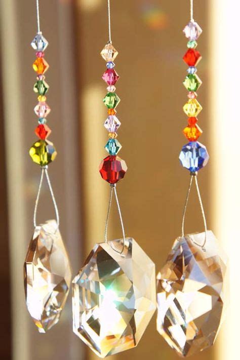 Crystal Suncatchers With Colored Beads To Add To Wreath For Living Room