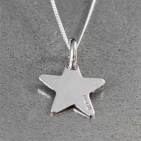 Initial Silver Star Pendant By Hersey Silversmiths