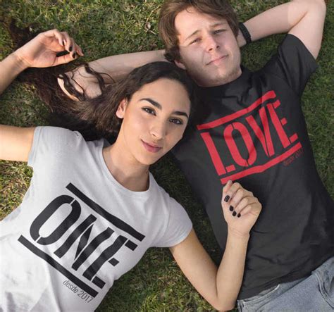 camisetas para parejas one love tenvinilo