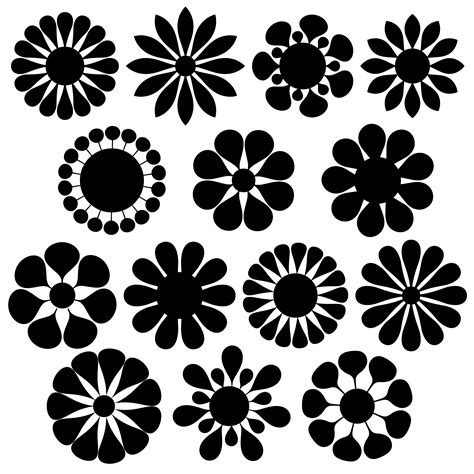 Simple Vector Flower Shapes 476117 Vector Art At Vecteezy