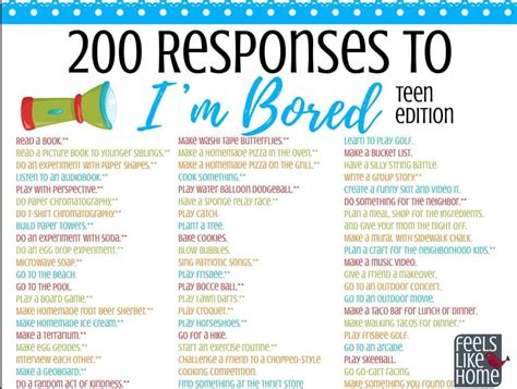 This Printable Is The Ultimate List Of Things To Do When You Re Bored