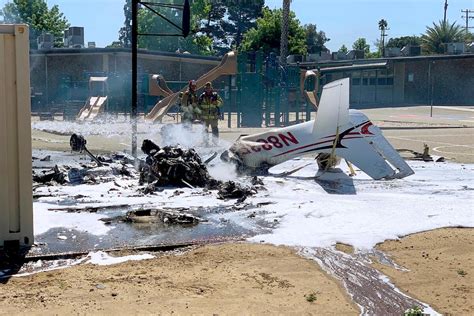Pilot Killed When Small Plane Crashes At California School California