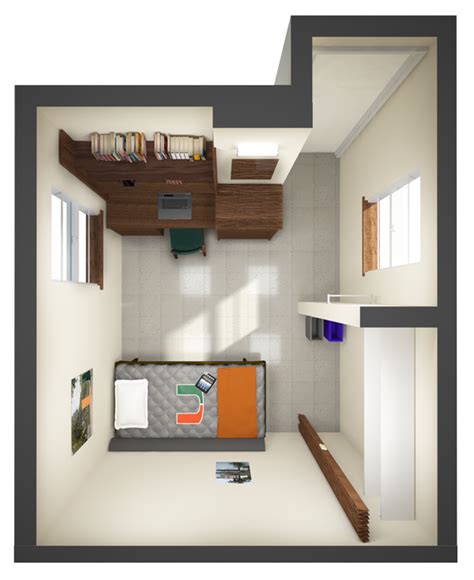 Room Layouts | Residential Life and Housing | Dorm room layouts, Single dorm room, Room layout