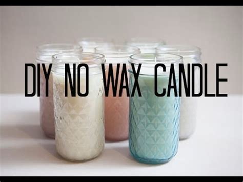 Essential oil candles make amazing homemade, inexpensive gifts. DIY 'No Wax' Candle - YouTube