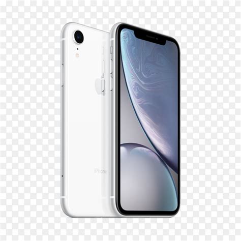 White Iphone Xr Mobile Phone On Transparent Bakground Png