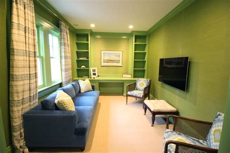 Green Formal Living Room Lattingtown Transitional