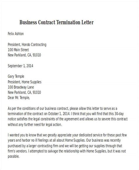 Sample letter for handover of company property. termination of vendor contract letter template - Gubel