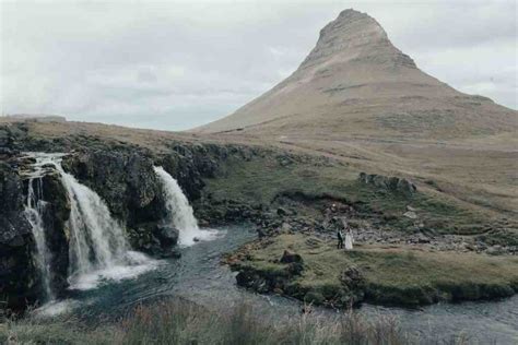 Kirkjufellsfoss Waterfall And Mt Kirkjufell In Iceland