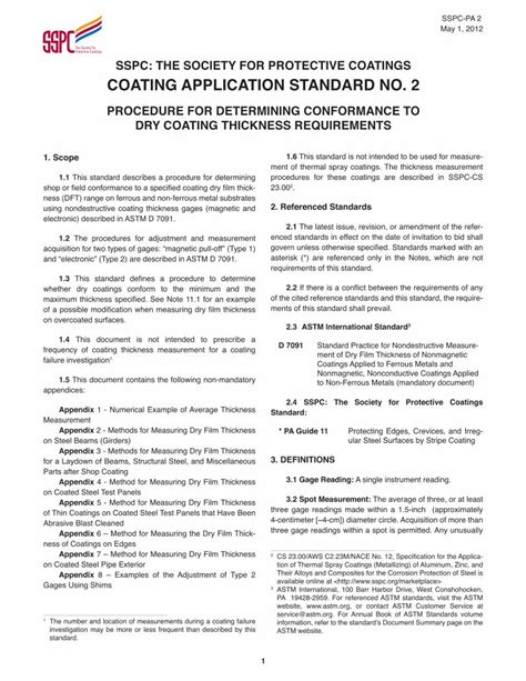 Pdf Sspc Pa 2 Procedure For Determining Conformance To Dry Coating