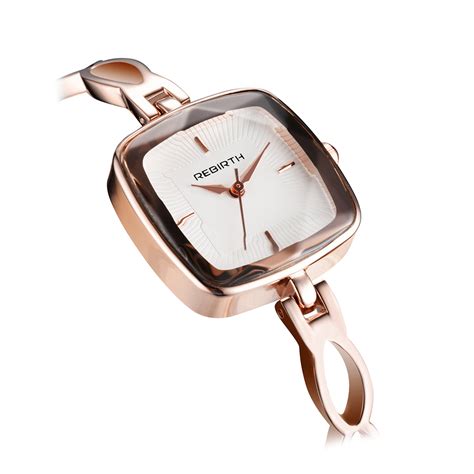 rebirth brand watches women fashion bracelet watch ellipse luxury rose gold watch women female