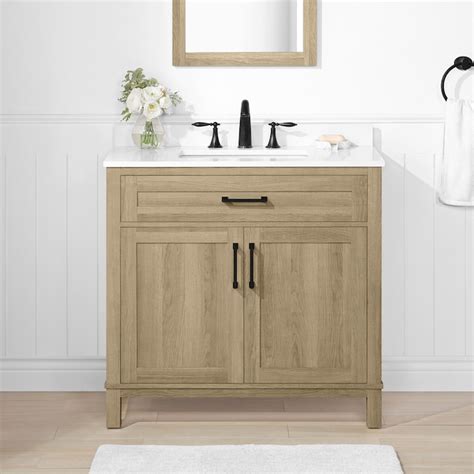 Style Selections Burke 36 In Natural Oak Undermount Single Sink