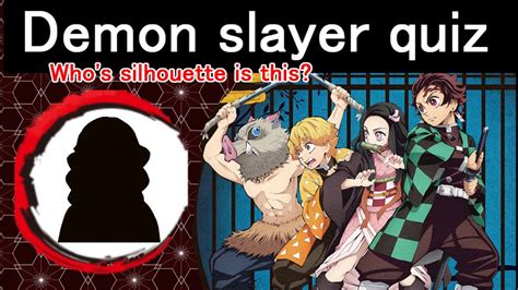 【demon Slayer Quiz】whos Silhouette Is This【kimetsu No Yaiba】 Youtube