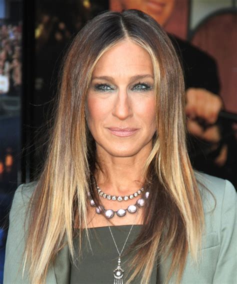 For parker, he does the top layer to keep the frizz down but keeps her famous curls. Sarah Jessica Parker Long Straight Casual Hairstyle ...