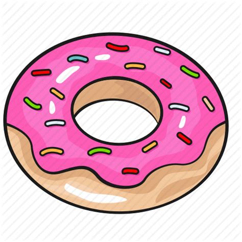 Cartoon Donut Doughnut Line Set Template Icon Icon Search Png