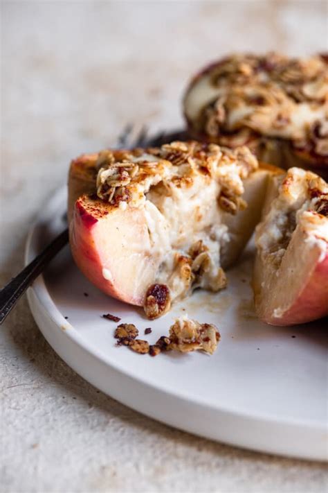 Healthy Cheesecake Stuffed Baked Apples Food Faith Fitness