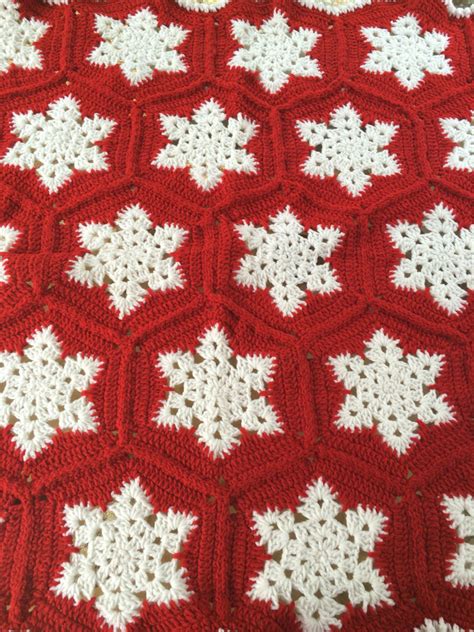 Crotchet Snowflake Blanket Snowflake Afghanchristmas Crochet Blanket