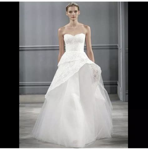 Monique Lhuillier Azure Preowned Wedding Dress Save 82 Stillwhite